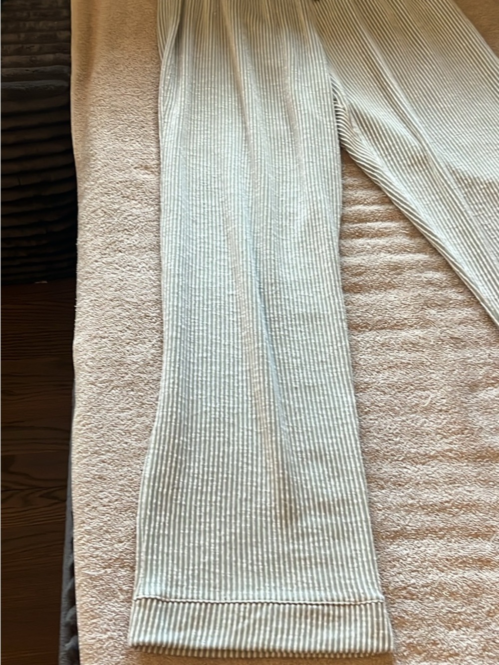 Born Striped Pajama Set in Light Blue and White - Picture 3 of 9